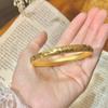 Fish Scale Pattern Ice Breaker Gold Bracelets Elegant Shiny Cuff  Engagement Ceremony