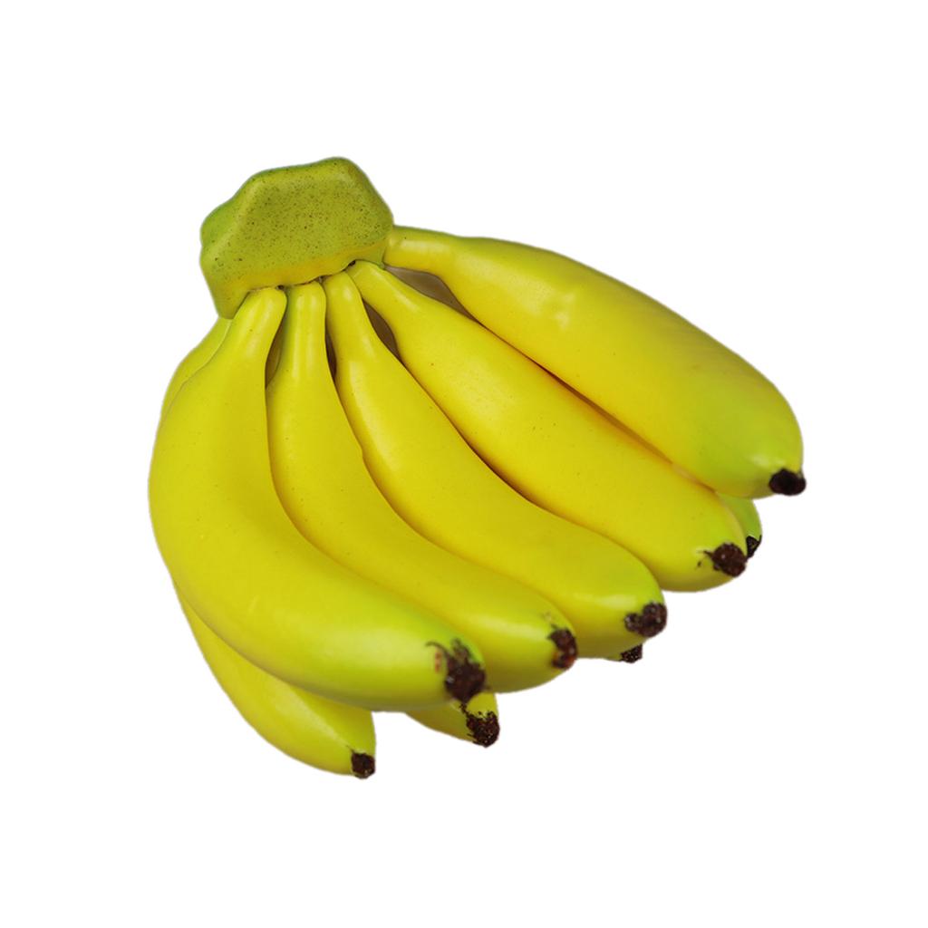 Cacho de Bananas Artificiais Realistas Simulação Modelo de Fruta Adereços de Exibição de Bananas Falsas Cachos de Bananas Decorativos Brinquedo Engraçado
