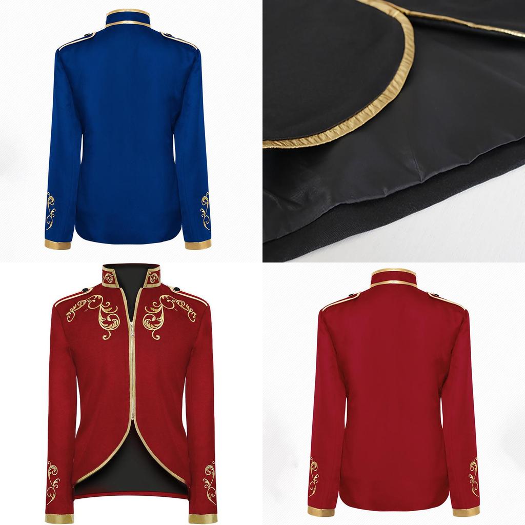 Squisito Blazer da Uomo Principe di Palazzo Con Ricami Dorati Perfetto Per Costume di Halloween