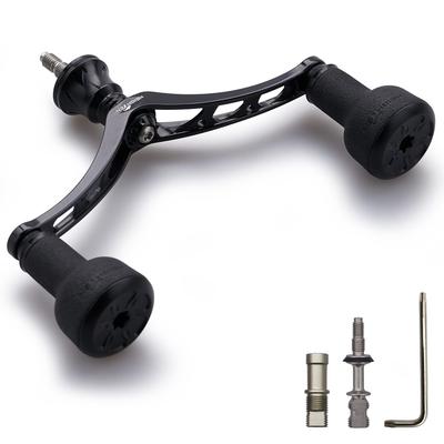 HEIGHTEN 98mm Reel Handle for Shimano and Daiwa Spinning Reels, TPE Series (Black) (HT9303)