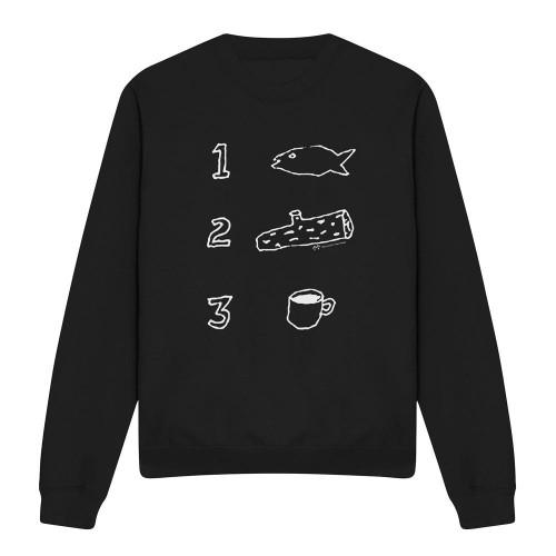 Twin Peaks Unisex Adult Coffee Log Fish Sweatshirt