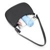 Women Bag PU Leather Underarm Bag Fashion Handbag Retro Armpit Bag Solid Color Shoulder Bag Dumplings Bag for Commuting  White