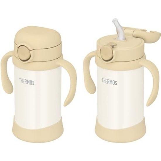 Thermos Baby Straw Mug Integrated Drinking Spout Packing 350ml Sand Beige Cold Use FJT-350 SDBE