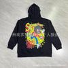 Mens Streetwear Graphic Hoodie Loose Fit Cotton Pullover Sweatshirt Casual Hip Hop Style