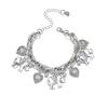 Summer Beach Style Carved Elephant Hollow Heart Tassel Women's Feet Chain