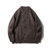 American Retro Cardigan Sweater Men's Autumn and Winter Thickening Stand Collar Outwear Export Cattle Goods Idle Style Knitwear Jacket