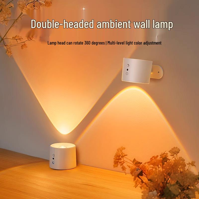Rechargeable Wireless No-Drill Magnetic Bedside Reading Light with Remote Control