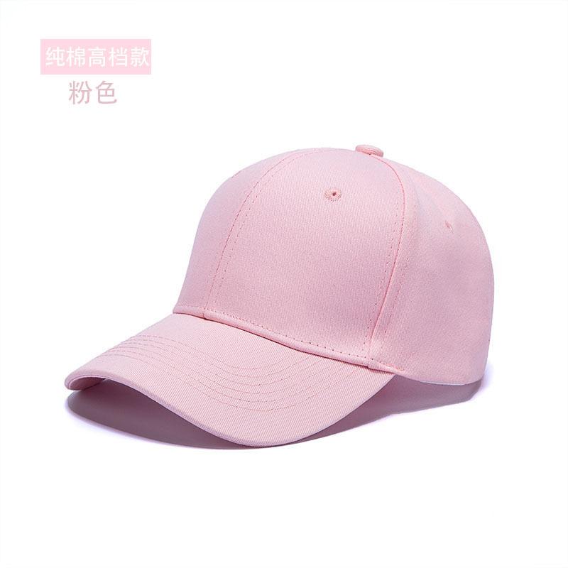 Direct High-End Cotton Baseball Cap Printable Embroidered Hard Top Six-Piece Light Plate Solid Color Cap Hat