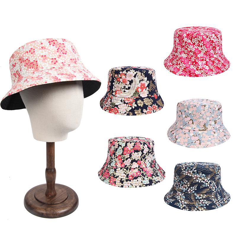 Double-Sided Floral Print Hip-Hop Bucket Hat