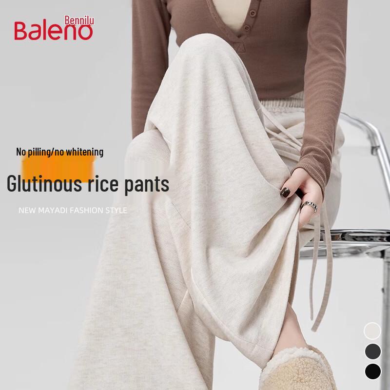 

Baleno Women s Drapey Loose Wide-Leg Casual Pants L