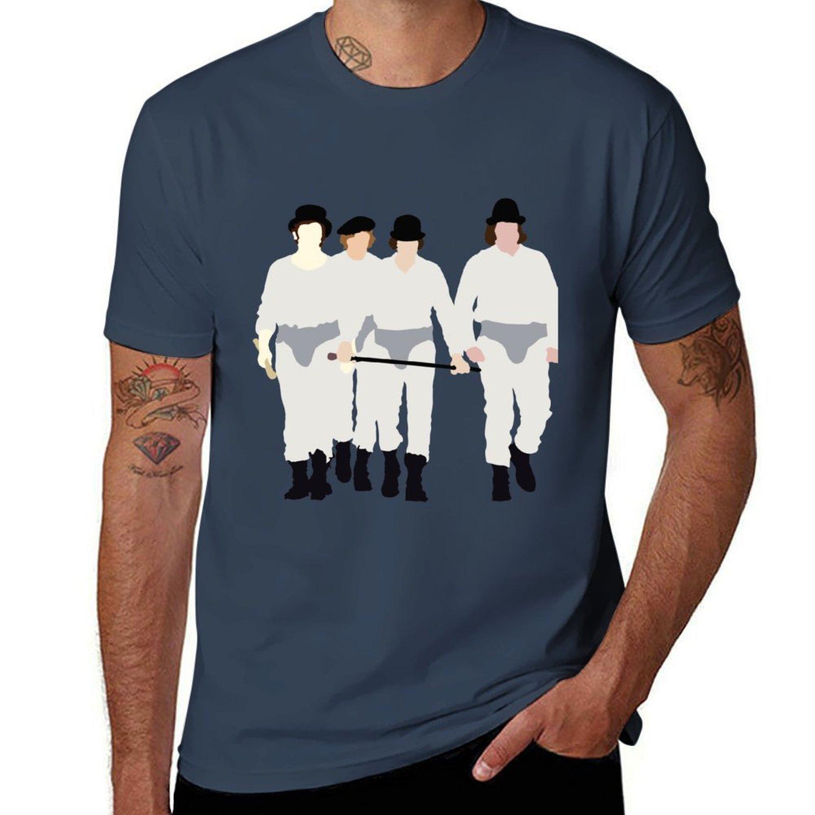 Droogs Tshirt Casual Pattern Print Tee Shirt S