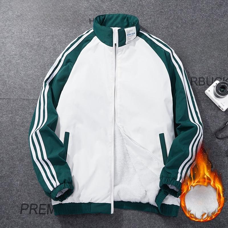 

Jacket Men s Stand Collar Three-bar Autumn and Winter Men s Korean Style Slim Youth Versatile Outdoor Casual Versatile Top Jacket M