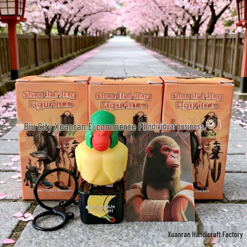 Перезаряжаемый деревянный набор фигурок Шань Хай Цзин для снятия стресса с кнопкой и звуковыми эффектами