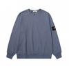 STON Basic Solid Color Compass Patch Fleece Hoodie Long Sleeve Pullover Sweatshirt for Men Women