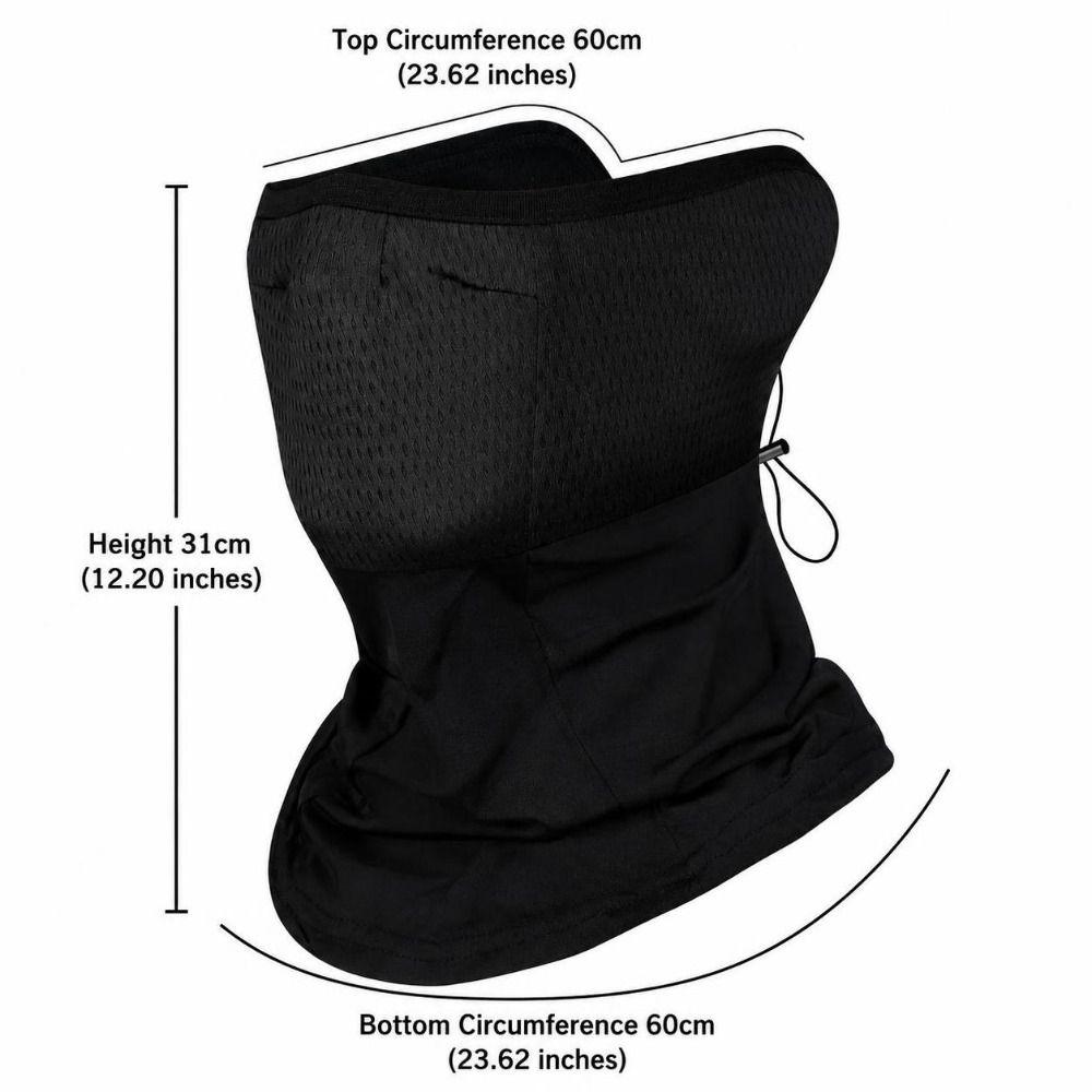 2PCS Breathable Bicycle Face Cover Ice Silk Ice Silk Neck Gaiter Durable Outdoor Face Scarf  Cycling