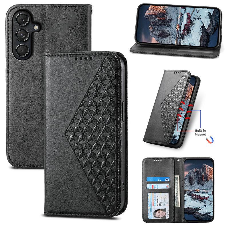 M13 M15 M35 M55 5G Magnet Leder Klapphülle Textur Brieftasche Karten Hülle für Samsung Galaxy M54 55 M 35 34 M14 M23 M62 M32 M12 Etui