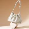 Echte Leder Damen Tasche Kordelzug Wolke Einfacher Stil Umhängetasche Einzel-Schulter Falten Designer Luxus Tasche
