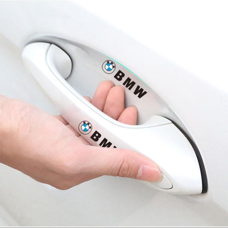 8PCS Car Door Bowl Handle Protective Sticker Anti-collision Protector Films For BMW Performance E46 E60 E90 E39 E87 E36 E92 E70 TC9
