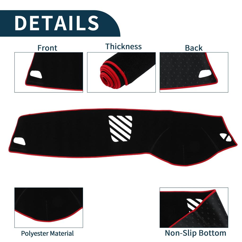 TUCKBOLD BMW řady 5 Palubní deska Středová konzole Palubní deska Ochranné Interiérové Díly pro Vlastní Úpravu Sluneční Černá 1dílná Sada F10/F11 Podložka, Kryt, Podložka, &