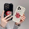 LZ21 Lips kiss design art Clear Soft Wave Phone Cases for Samsung S24 S23 Ultra S20 FE A54 A14 A52s A51 S10 Huawei Honor 90 Protection Back Cover