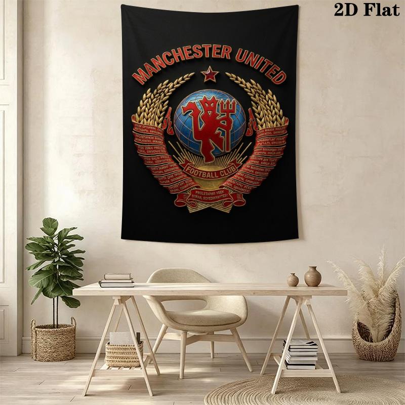 Manchester Crest Wallpaper Threepiece Set 1 Duvet Cover 2 Pillowcase Without Core Duvet Cover And Pillowcase Bedding Set