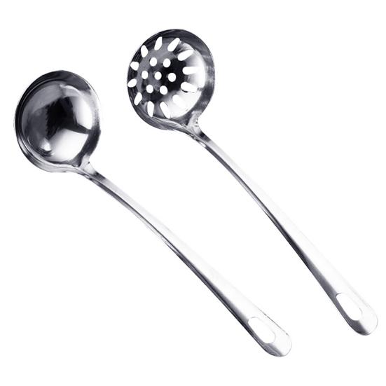 Soup Ladle Colander Resistant Spoon High Temperature Handle Long Stainless Steel Hanging Hot