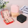 Portable Travel Jewelry Box - Mini Pu Leather Case With Soft Velvet Interior Compact Organizer For Rings Earrings Necklaces