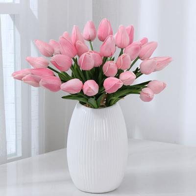 Bendable Real Touch Artificial Fake Flower Durable Long Stem Soft Tulip