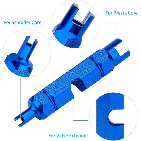 56Pcs Valve Stem Removal Tool, Valve Cores, 4-Way Valve Tool, Valve Core Remover Tool, Valve Stem Caps