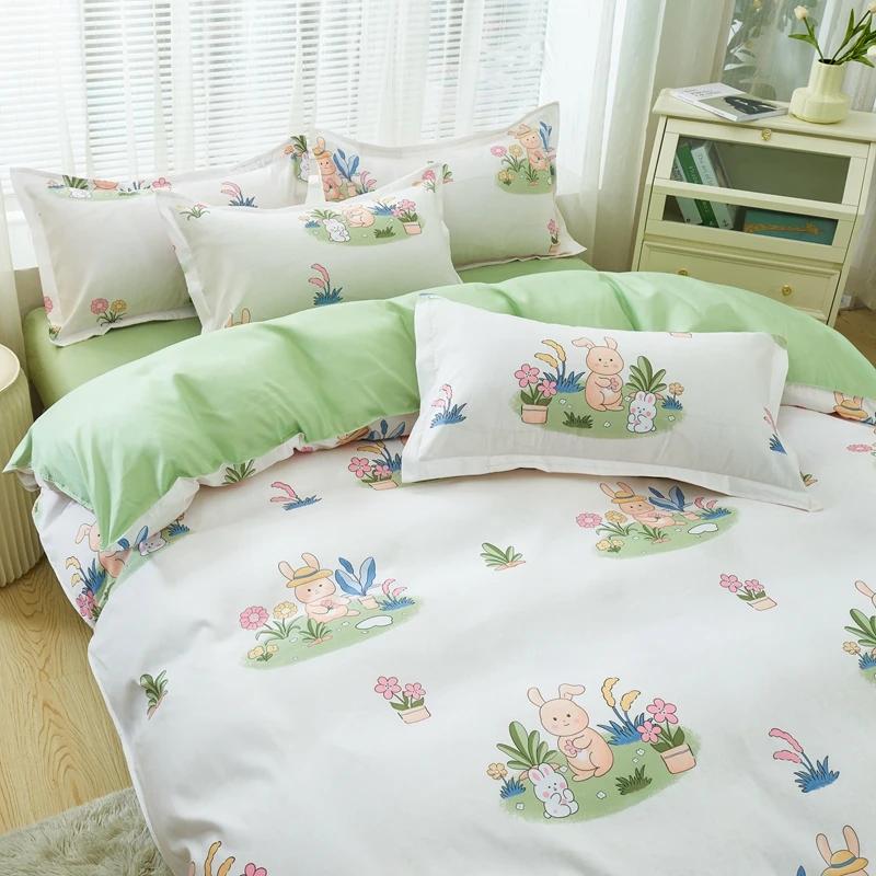 Single Duvet Cover Printed Red Quilt Cover Thickened Plant-cashmere Cartoon Multicolored Bed Cover 220x240 Double Bedding