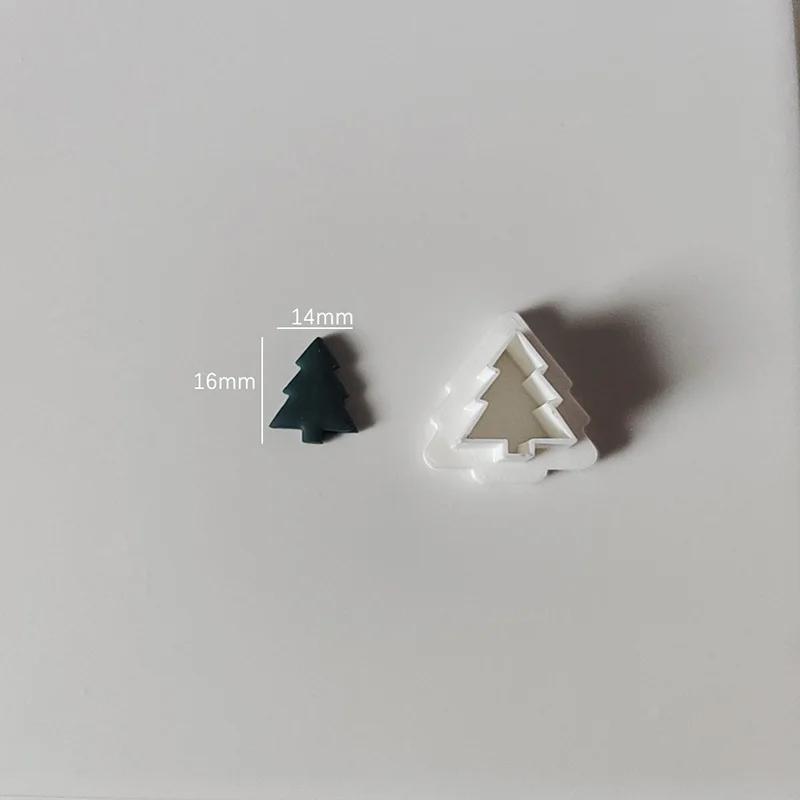 Winter Christmas Theme Polymer Clay Cutters Mushroom Tree Sweater Hat Handmade Earrings Cutter Mold for Earring Jewelry Pendant