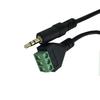2Channel 3.5mm Male Jacks to Screw Terminal Adapter Cable 3.5mm Screw Terminal Adapter Cable for Audios Devices 30cm
