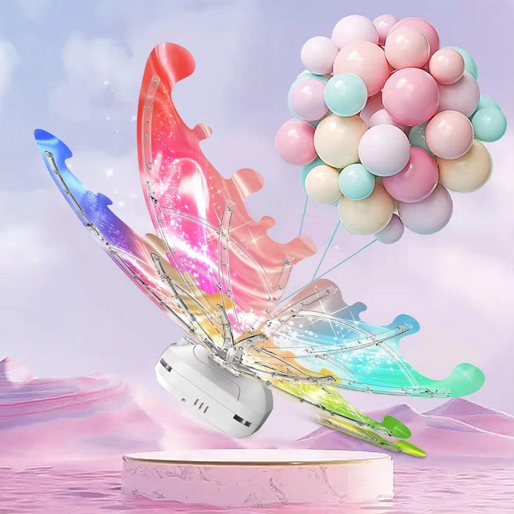 with Music Lights Moving Elf Wing Glowing Shiny Lights Fairy Wings  Halloween