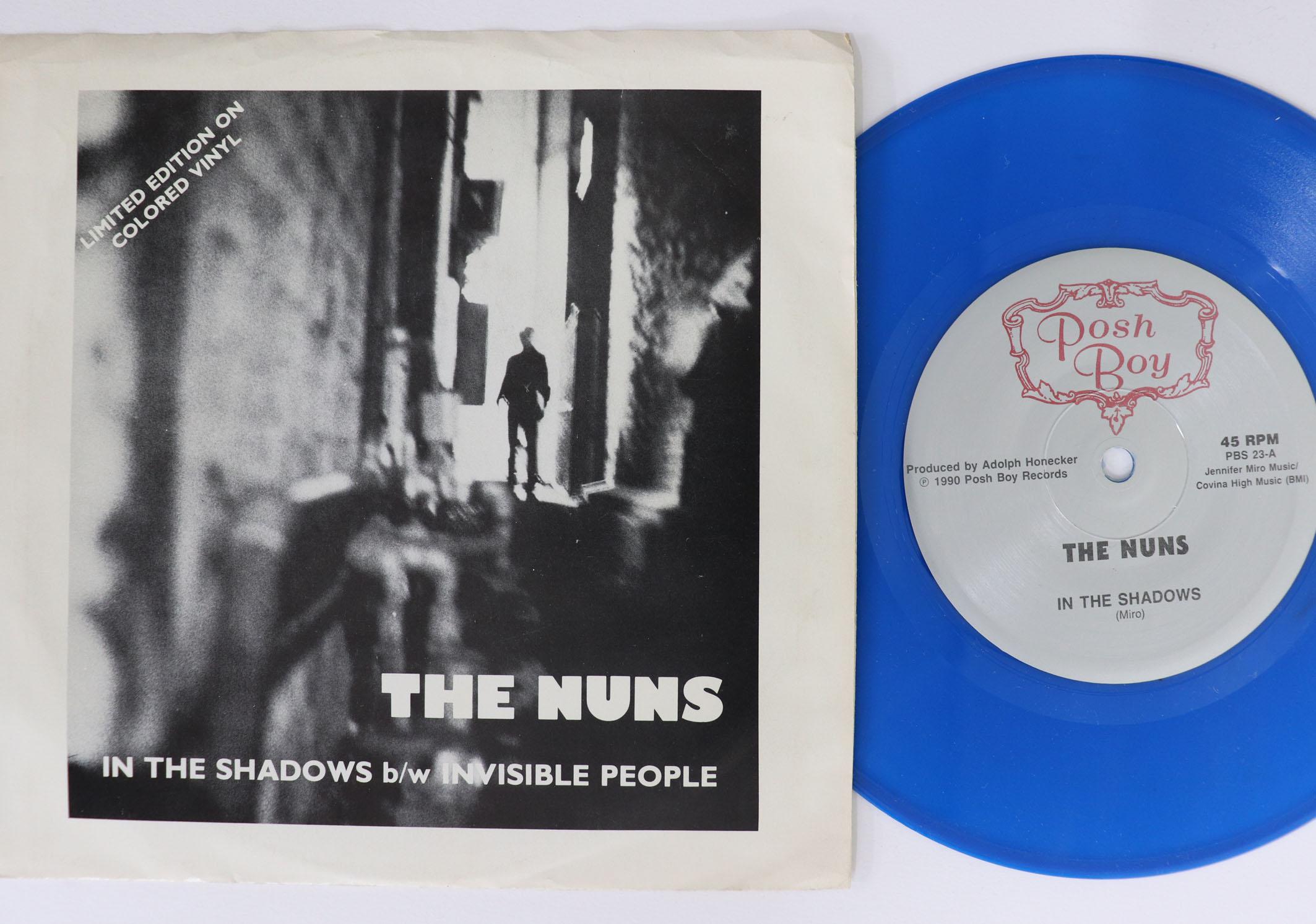 

7inch Record NUNS In The Shadows Invisible People PBS23 POSH BOY 1990 US Rock Used
