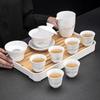  Ceramic Gongfu Tea Set Yuxi White Porcelain Tea Pot Cover Bowl And Tea Cups Set for Home Office Tea Brewing