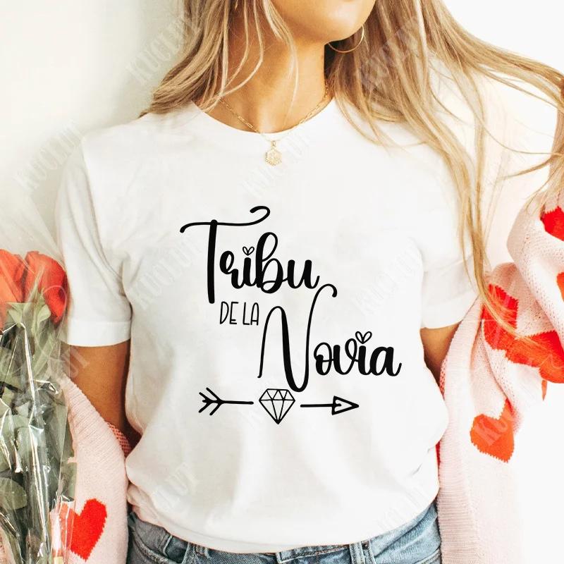 Spanish Girls Bachelorette Hen Party Tshirt Team Bride Squad Tops Women Single Farewell T-Shirt Bridal Shower Wedding Party Tees