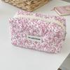 Classic Floral Pattern Makeup Bag With Zipper For Girls Travel And Daily Use