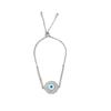 Fashion Drip Enamel Evil Eye Bracelet Versatile Zircon Blue Eye Charm Women's Popular Jewelry Accessory