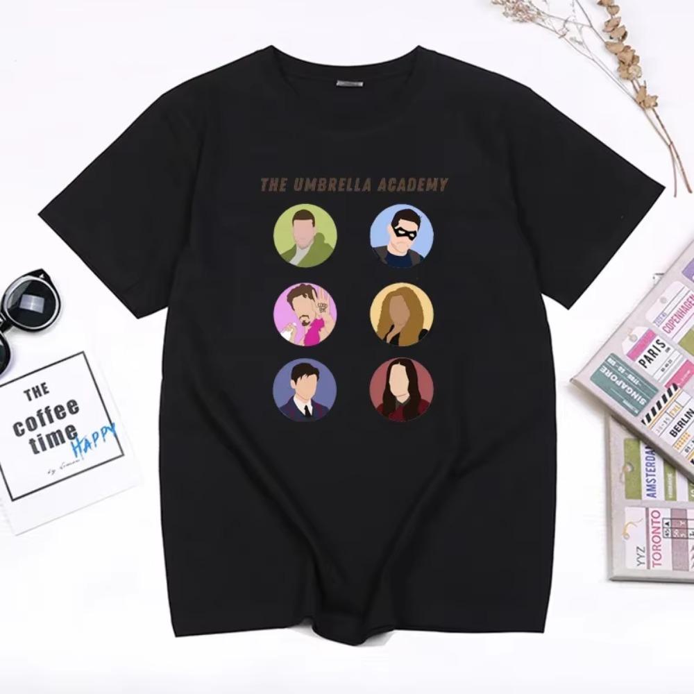 Manga The Umbrella Academy TShirt Funny Unique Cartoon Print T-shirt Women Men Novelty Trend Short-sleev Tee Ropa Mujer