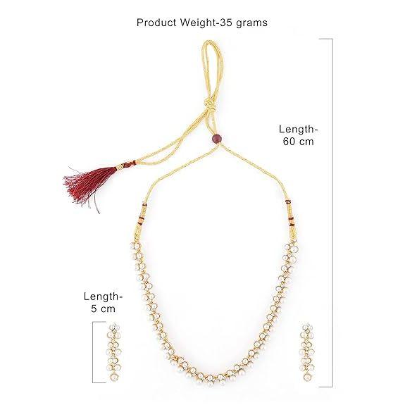Contemporary Look Pearls Choker Jewellery Set For Women