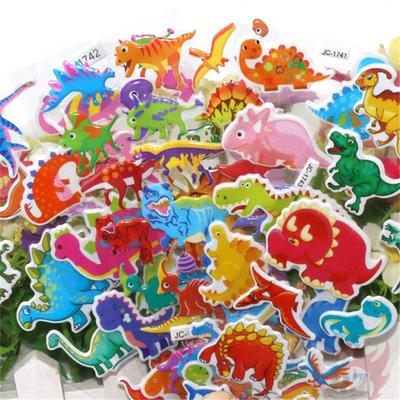 8Sheets/set Q Dinosaurs  Rewards Sticker Puffy Bubble Toys Stickers