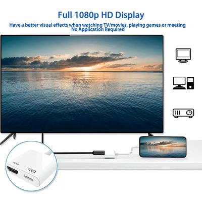 TV Monitors Projector 8Pin Port To HDMI Adapter Compatible iPhone To HDMI Adapter for iPhone iPod Models