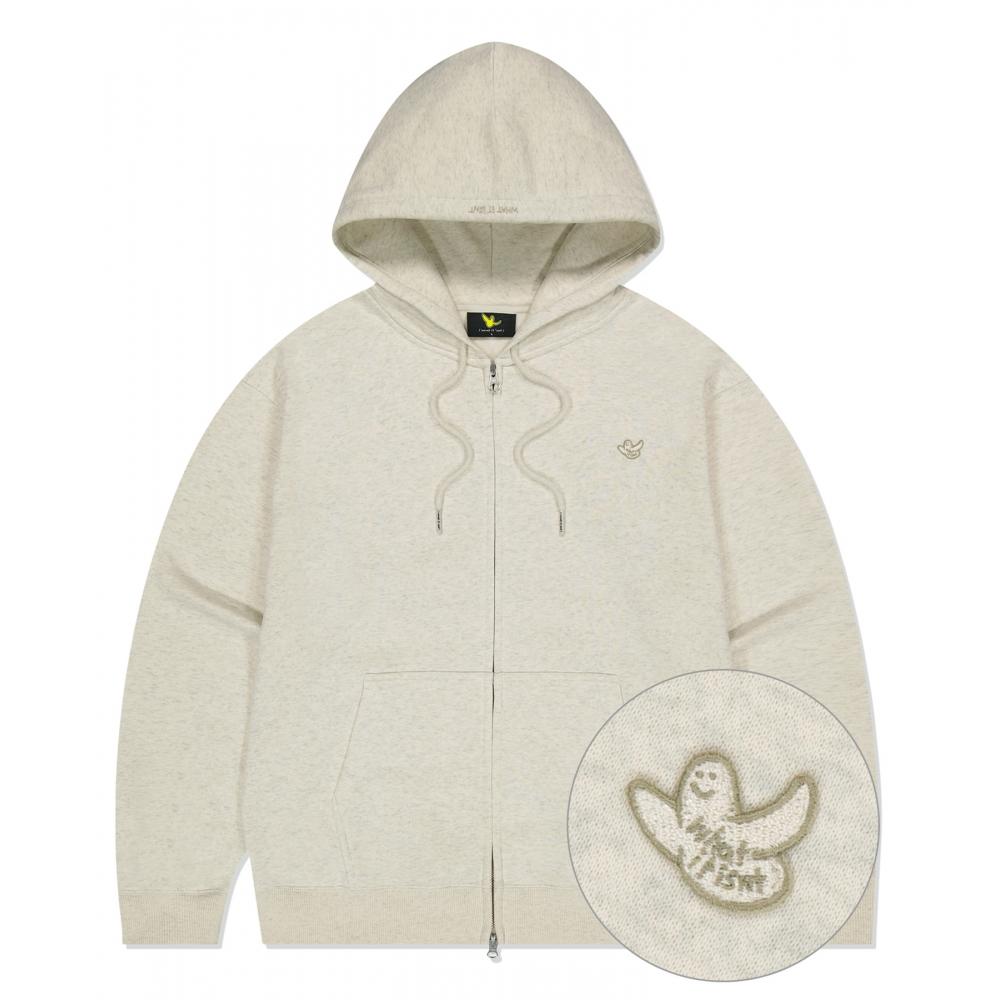 

WHATITISNT New Angel Wappen Hood Zipup Oatmeal