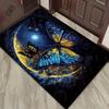 Moonlit Butterfly Rug: Celestial Night Scene for Mystical Decor | Magical Floor Art Anti slip carpet can be machine washed