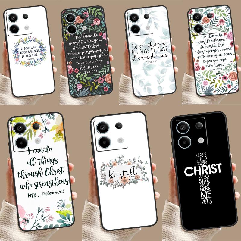 Bible Verse Jesus Christ Christian Case For Xiaomi Redmi Note 11 12 13 Pro 8 9 10 Note 12S 11S 10S 9S Redmi 13C 10C 12C Cover