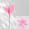 12 petals Christmas flower simulation Christmas flower window home decoration gold powder maple leaf Christmas props