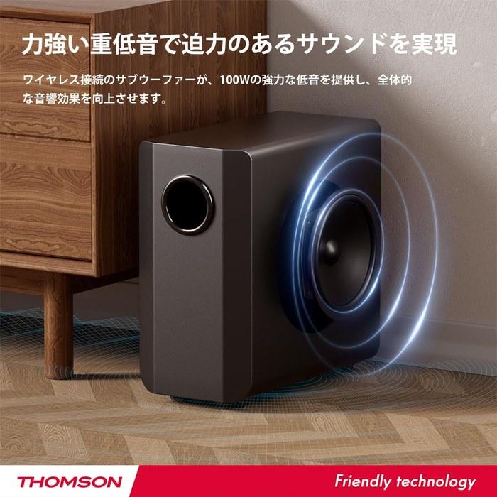 THOMSON Soundbar for TV 120W (4x30W) with 50W Subwoofer, 2.1CH, 3D Home Theater, PC/TV Speaker, Bluetooth