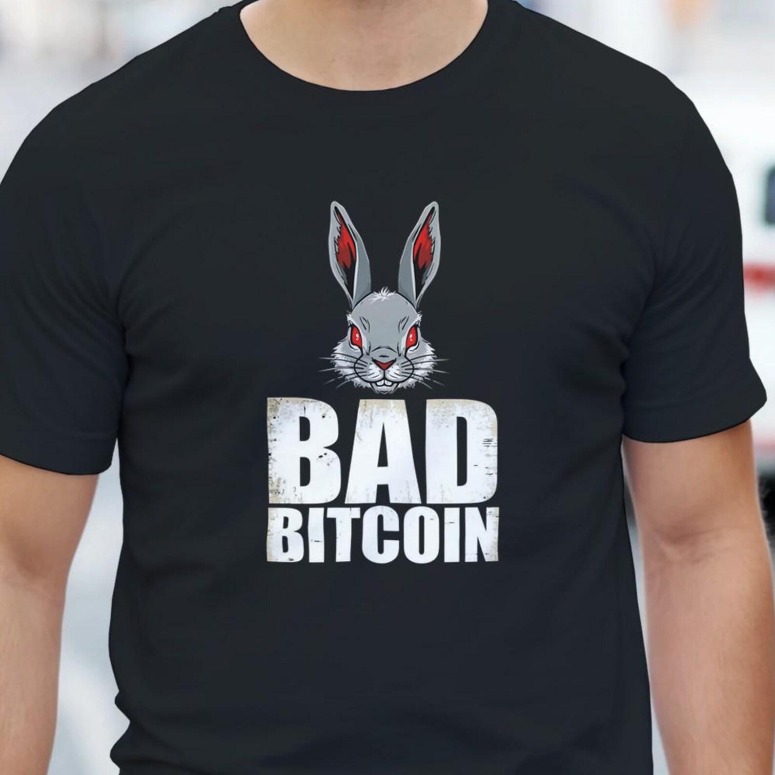 Bad Bitcoin Bunny Graphic T-Shirt – Crypto Tee L
