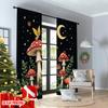 Set Of 2 Flat Printing Drapes Magical Mushroom Night Sky Digital Printed Polyester Family Party Use Home Wall Yard Curtain Made