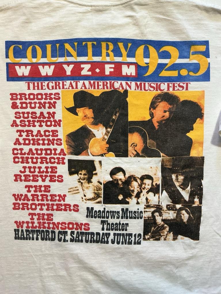 Vintage 1999 The Great American Music Festival 92.5 WWYZ FM Country T-Shirt XL